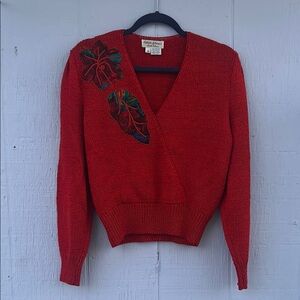 Adolph Schuman for Lilli Ann Appliqué Sweater